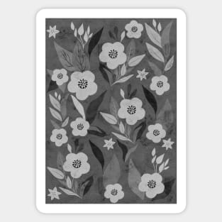 Floral black pattern Sticker